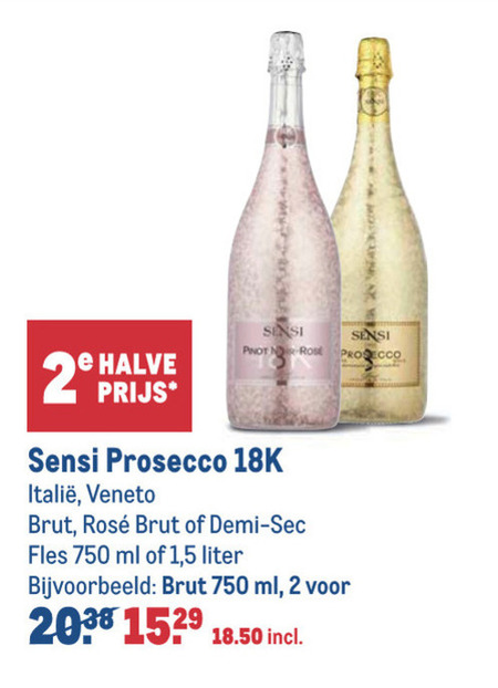 Sensi   prosecco folder aanbieding bij  Makro - details