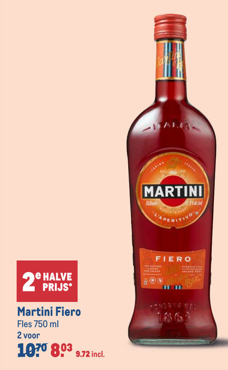 Martini   vermouth folder aanbieding bij  Makro - details