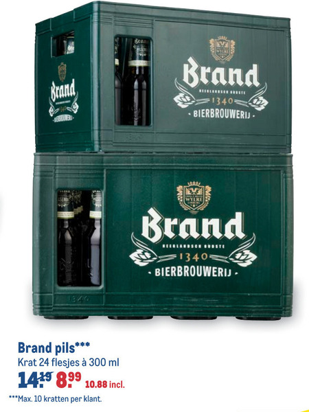 Brand   krat bier folder aanbieding bij  Makro - details