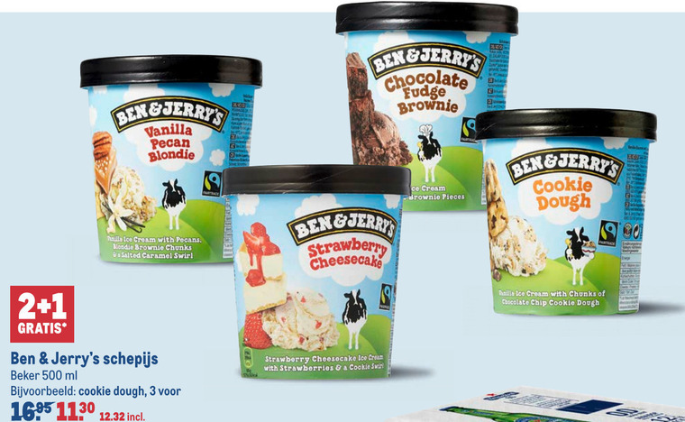 Ben and Jerrys   ijsspecialiteit folder aanbieding bij  Makro - details