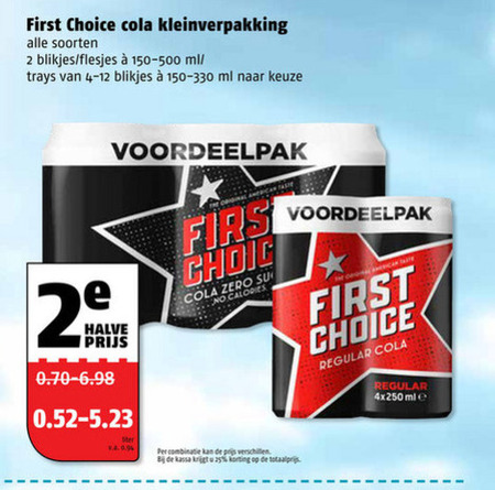 First Choice   cola folder aanbieding bij  Poiesz - details