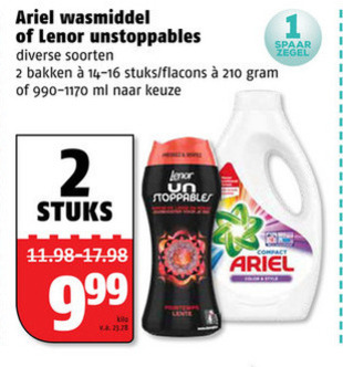 Lenor   wasverzachter, wasmiddel folder aanbieding bij  Poiesz - details