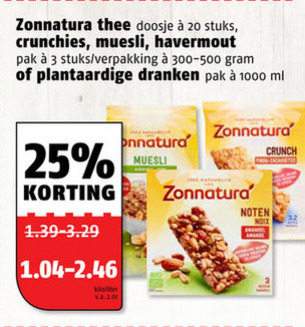 Zonnatura   havermout, muesli folder aanbieding bij  Poiesz - details