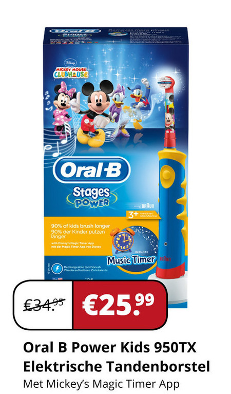 Braun Oral-B   elektrische kindertandenborstel folder aanbieding bij  Voordeeldrogisterij.nl - details
