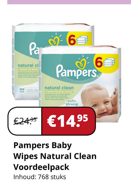 Pampers   billendoekjes folder aanbieding bij  Voordeeldrogisterij.nl - details