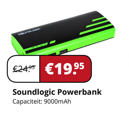 Soundlogic   oplaadbare accu folder aanbieding bij  Voordeeldrogisterij.nl - details