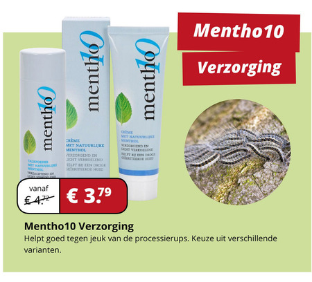 Mentho 10   huidirritatie, talkpoeder folder aanbieding bij  Voordeeldrogisterij.nl - details