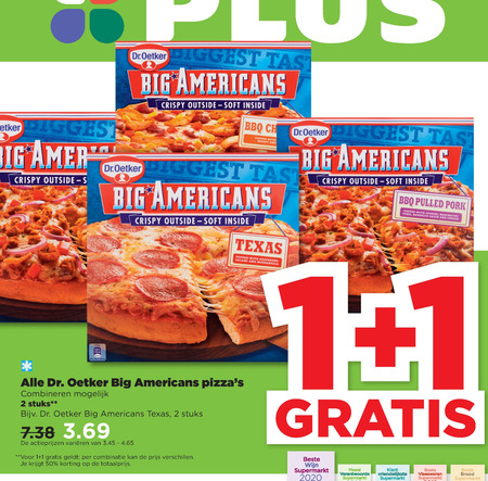 Dr Oetker   diepvriespizza folder aanbieding bij  Plus - details