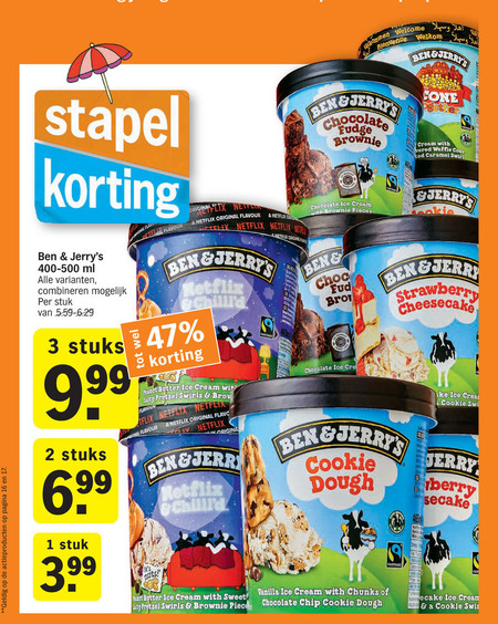 Ben and Jerrys   ijsspecialiteit folder aanbieding bij  Albert Heijn - details