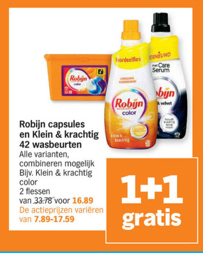 Robijn   wasmiddel folder aanbieding bij  Albert Heijn - details