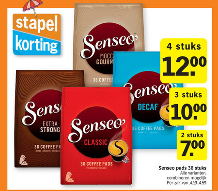 Douwe Egberts Senseo   koffiepad folder aanbieding bij  Albert Heijn - details