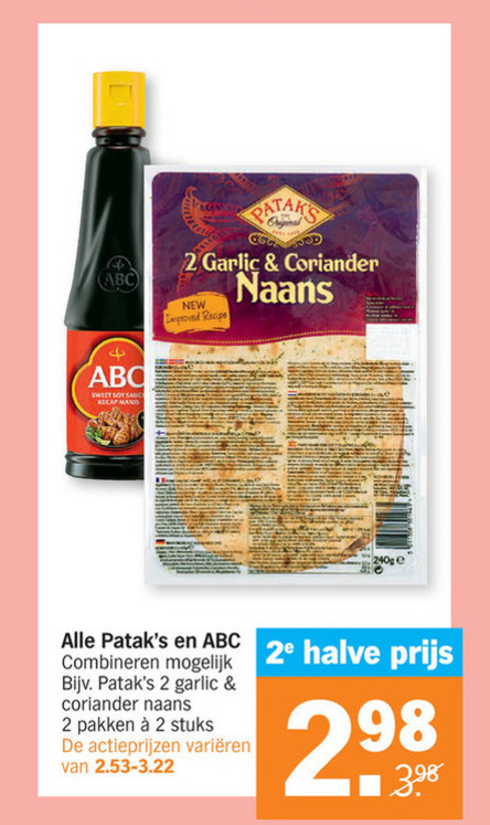 Patak   naanbrood folder aanbieding bij  Albert Heijn - details