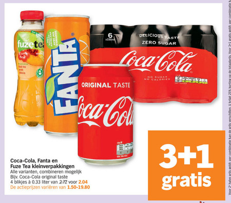 Fanta   frisdrank, ice tea folder aanbieding bij  Albert Heijn - details