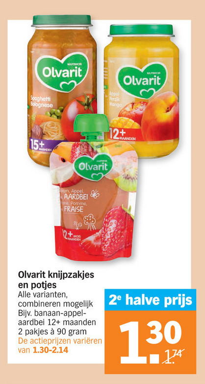 Olvarit   babyvoeding folder aanbieding bij  Albert Heijn - details