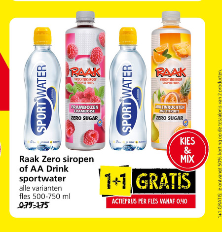 Raak   limonadesiroop, sportdrank folder aanbieding bij  Jan Linders - details