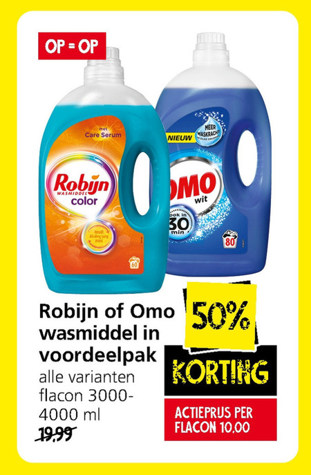 Robijn   wasmiddel folder aanbieding bij  Jan Linders - details