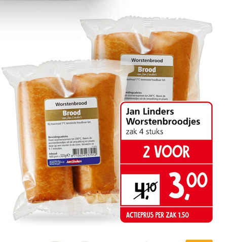 Jan Linders Huismerk   worstenbroodjes folder aanbieding bij  Jan Linders - details