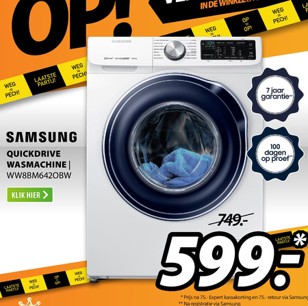 Samsung   wasmachine folder aanbieding bij  Expert - details