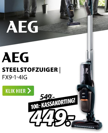 AEG   steelstofzuiger folder aanbieding bij  Expert - details