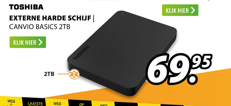 Toshiba   portable harde schijf folder aanbieding bij  Expert - details