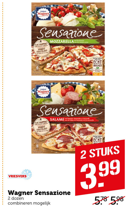 Wagner   diepvriespizza folder aanbieding bij  Coop - details