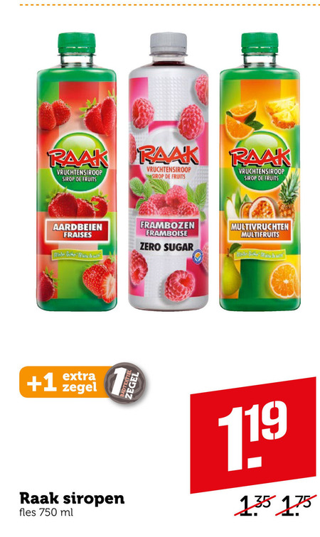 Raak   limonadesiroop folder aanbieding bij  Coop - details