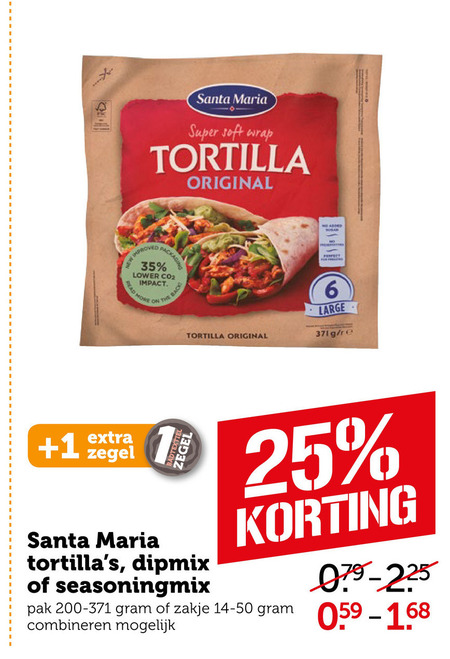 Santa Maria   dipsaus, tortilla folder aanbieding bij  Coop - details