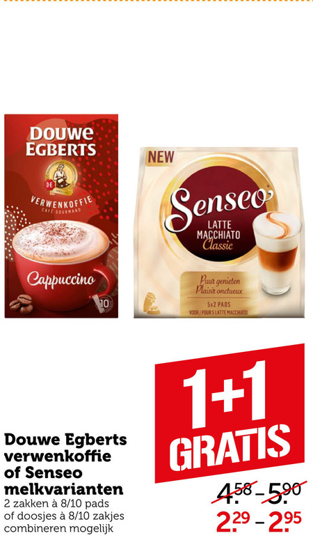 Douwe Egberts   koffiepad, oploskoffie folder aanbieding bij  Coop - details