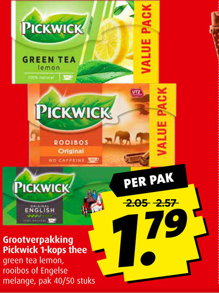 Pickwick   thee folder aanbieding bij  Boni - details