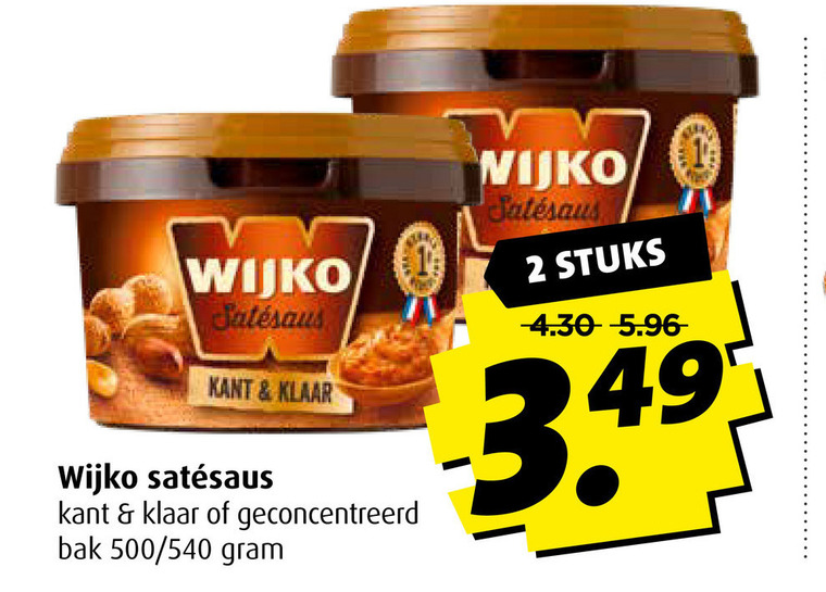 Wijko   satesaus folder aanbieding bij  Boni - details