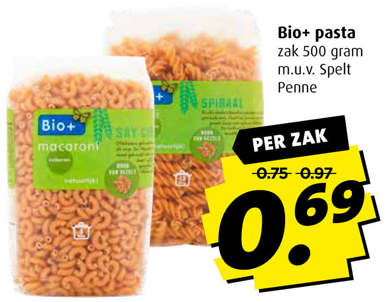 Bio Plus   pasta, fusilli folder aanbieding bij  Boni - details