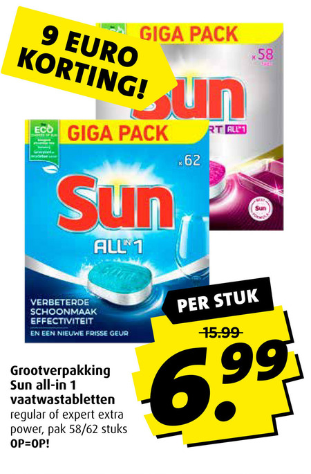 Sun   vaatwasmiddel folder aanbieding bij  Boni - details