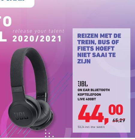 JBL   koptelefoon folder aanbieding bij  Office Centre - details