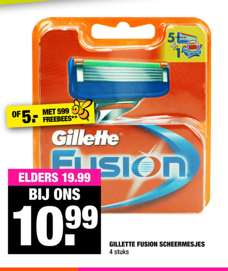 Gillette   scheermesjes folder aanbieding bij  Big Bazar - details