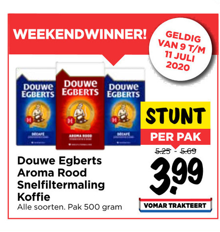 Douwe Egberts   koffie folder aanbieding bij  Vomar - details