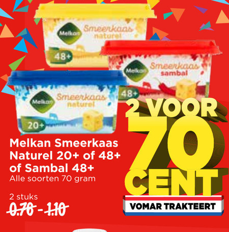 Melkan   smeerkaas folder aanbieding bij  Vomar - details