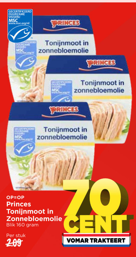 Princes   tonijn in blik folder aanbieding bij  Vomar - details