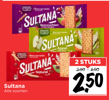 Sultana   fruitbiscuit folder aanbieding bij  Vomar - details