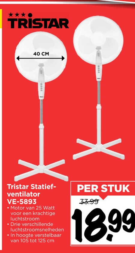 Tristar   ventilator folder aanbieding bij  Vomar - details