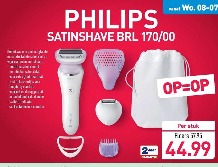 Philips   ladyshave folder aanbieding bij  Aldi - details