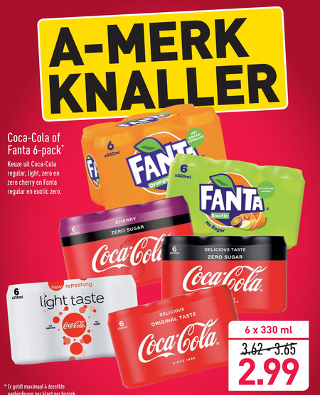 Fanta   frisdrank, cola folder aanbieding bij  Aldi - details