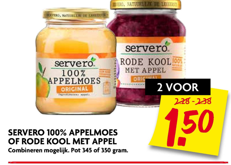 Servero   groenteconserven, appelmoes folder aanbieding bij  Dekamarkt - details