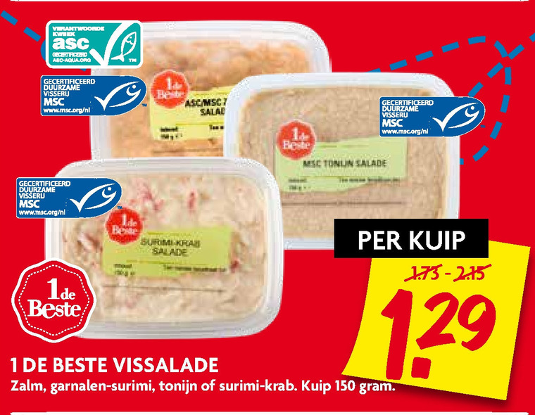 1 De Beste   salade folder aanbieding bij  Dekamarkt - details