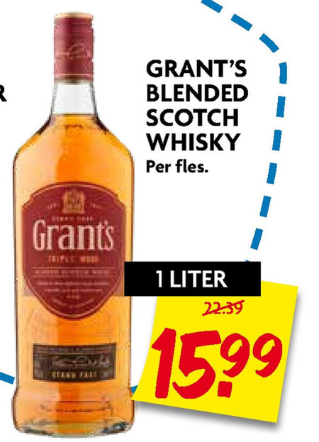 Grants   whisky folder aanbieding bij  Dekamarkt - details