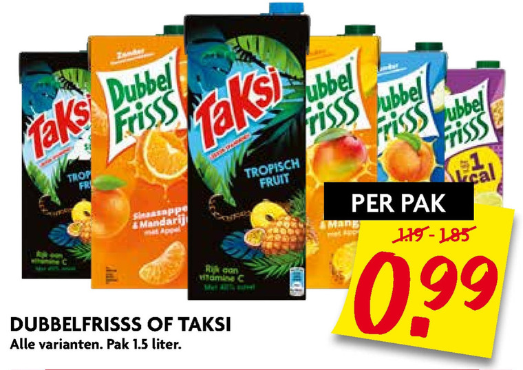 Taksi   fruitdrank folder aanbieding bij  Dekamarkt - details