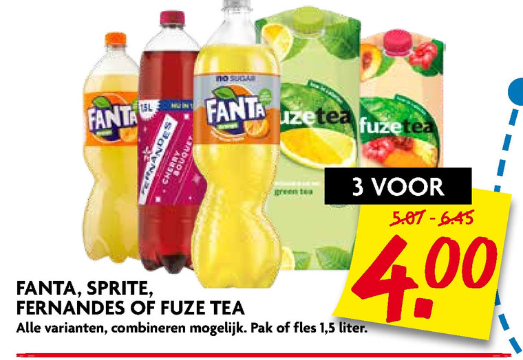 Fernandes   ice tea, frisdrank folder aanbieding bij  Dekamarkt - details