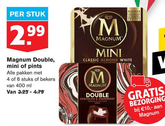 Magnum   ijslollies, ijsspecialiteit folder aanbieding bij  Hoogvliet - details