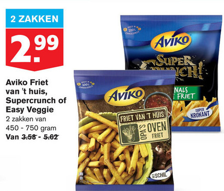 Aviko   patat folder aanbieding bij  Hoogvliet - details