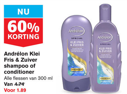 Andrelon   shampoo, conditioner folder aanbieding bij  Hoogvliet - details