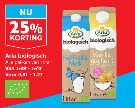 Arla   melk, yoghurt folder aanbieding bij  Hoogvliet - details